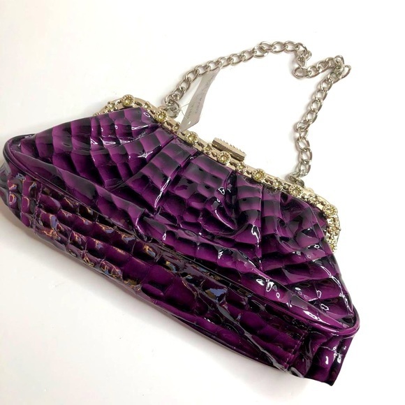 New Clutch Handbag Purple - Picture 1 of 7